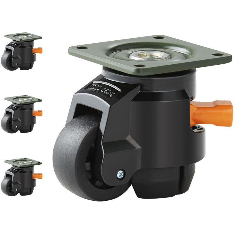 foto del prodotto mophorn vevor ruote girevoli per mobili set di 4 ruote livellanti per carichi pesanti capacita di carico max. 500 kg diametro 50,8 mm, ruote