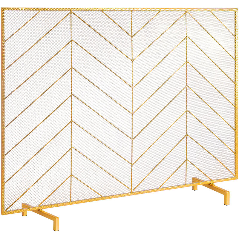 foto del prodotto mophorn vevor schermo parascintille deoro per caminetto 1 pannello schermo per stufa da 98x75,8cm, parascintille per camino stufa di soggiorno