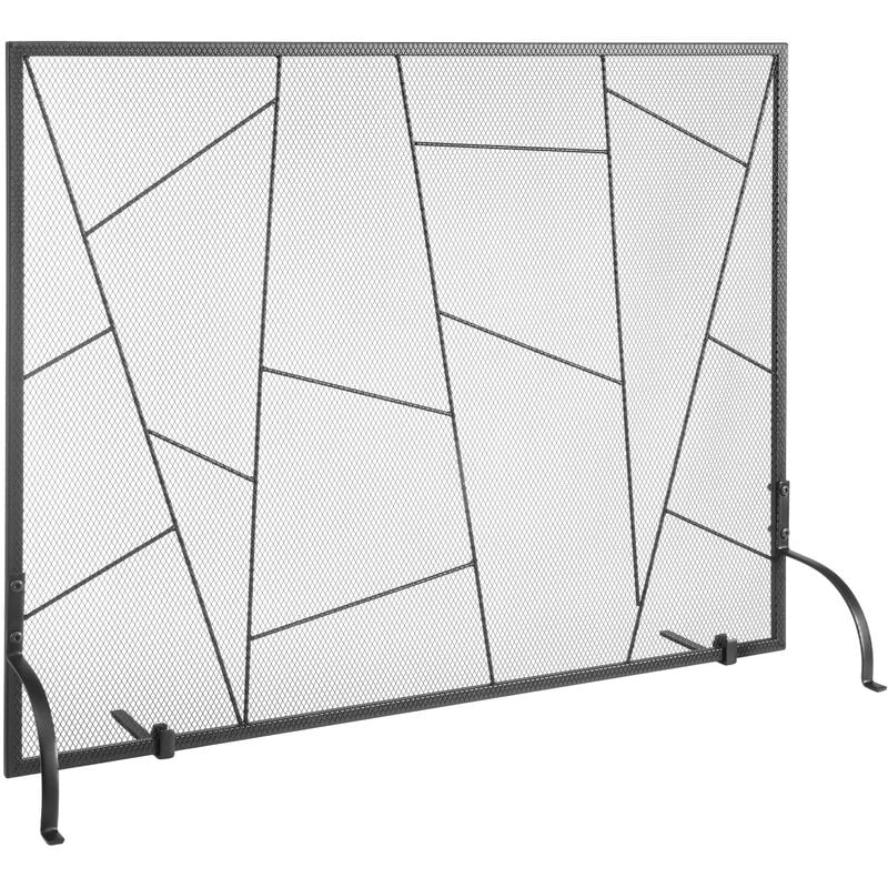 foto del prodotto mophorn vevor schermo parascintille nero per caminetto 1 pannello schermo per stufa da 90,6x72 cm, parascintille per camino stufa di soggiorno