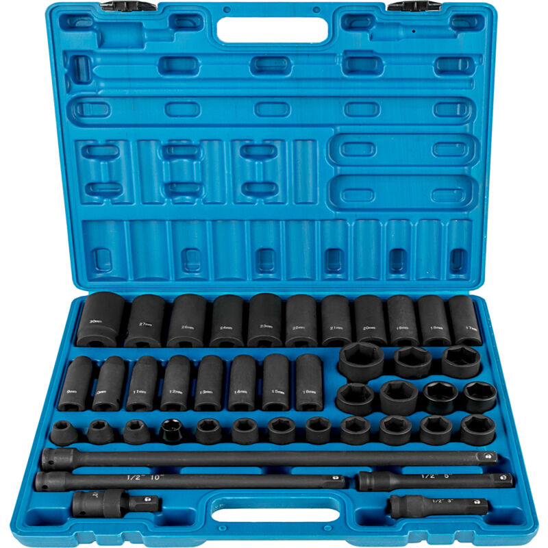 foto del prodotto mophorn vevor set di bussole a percussione 1 2 pollici bussole a percussione da 43 pezzi, assortimento di bussole standard, set di bussole per