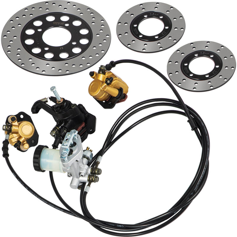 foto del prodotto mophorn vevor set di cilindri maestro per go kart lunghezza cavo idraulico 860 mm testa di martello trailmaster da 150 cc ideale per gli