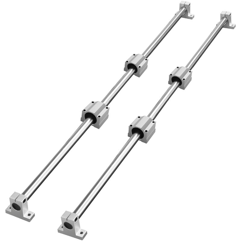 foto del prodotto mophorn vevor set di guide lineari, sfc20 1.200 mm, 2 guide di scorrimento sfc20 da 39,4 pollici 1.000 mm, 4 blocchi di scorrimento sc20, 4
