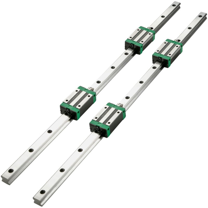 foto del prodotto mophorn vevor set di guide per cuscinetti lineari, modello hsr20 1700mm guida lineare, 2 guide di scorrimento lineari con 4 blocchi cuscinetti e 1