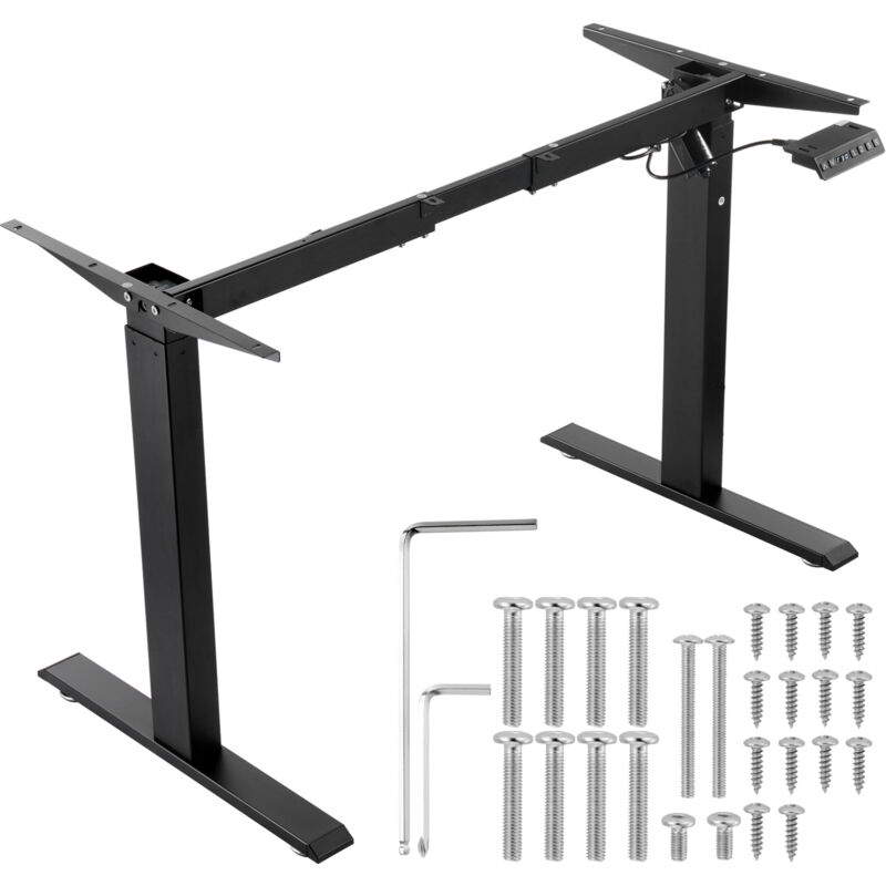 foto del prodotto mophorn vevor struttura per scrivania in piedi, altezza regolabile 70 117 cm lunghezza 90 135 cm gambe elettriche per scrivania per computer, base