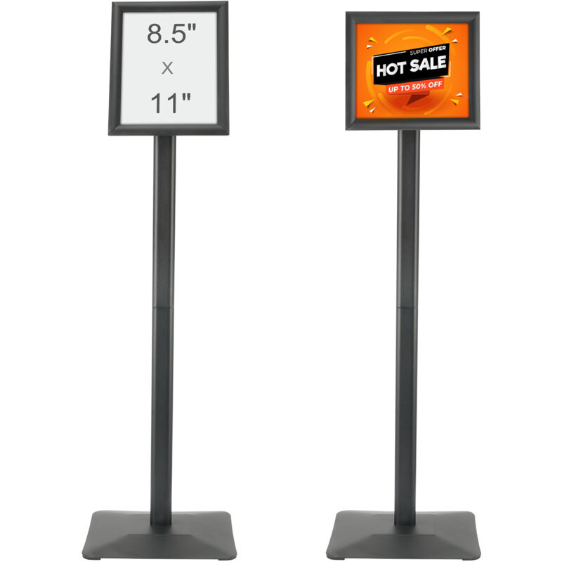 foto del prodotto mophorn vevor supporto per insegne su piedistallo, supporto per poster regolabile da 279x216 mm, piedistallo porta insegne in alluminio pvc da