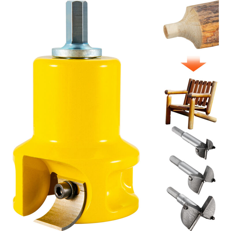 foto del prodotto mophorn vevor taglierina per tenoni, diametro 1,5 38 mm, taglialegna premium in alluminio e acciaio per mobili, con doppie lame curve e viti a