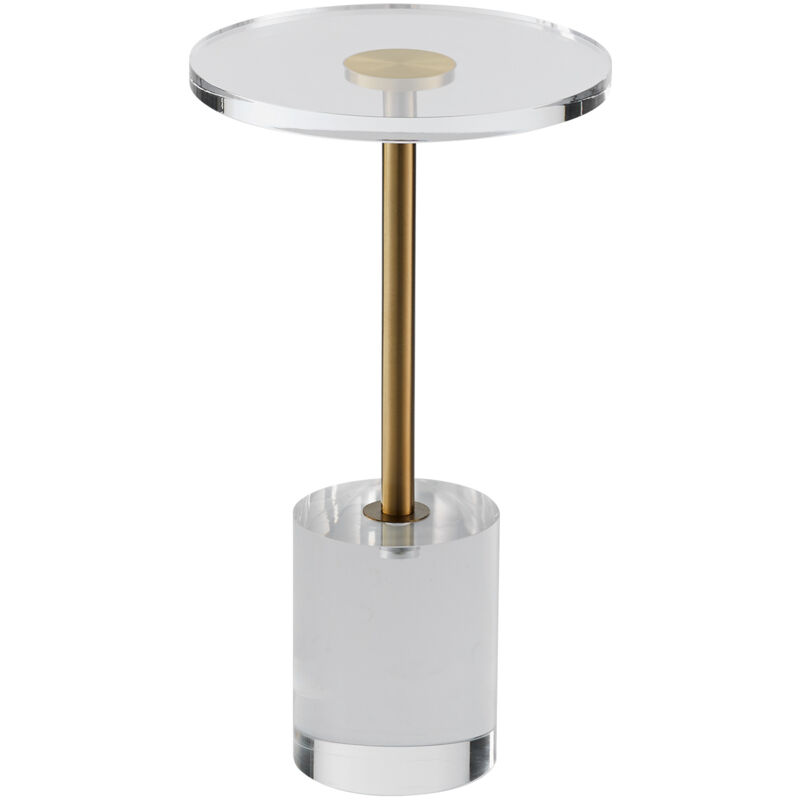 foto del prodotto mophorn vevor tavolino rotondo 302x543 mm tavolino da caffe in acrilico carico max. 10 kg, soggiorno camera da letto balcone tavolino trasparente,