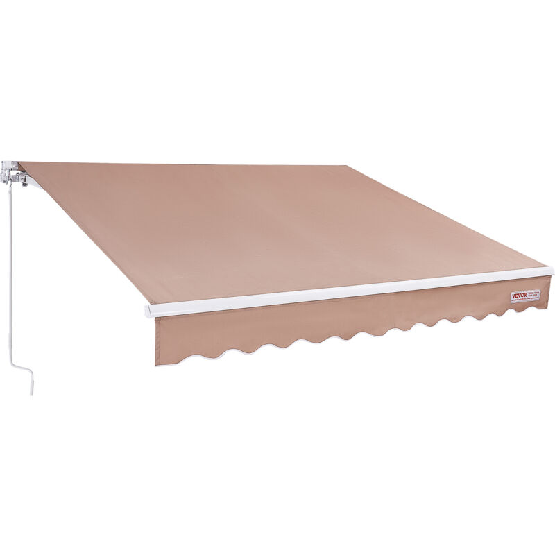 foto del prodotto mophorn vevor tenda da sole retrattile 4 x 2,4 m, tenda da sole manuale per balcone cortile giardino 40 90 frangivento anti raggi uv, tenda