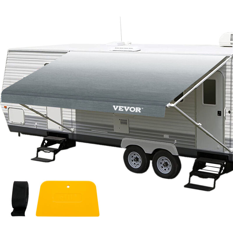 foto del prodotto mophorn vevor tendalino per camper, tessuto sostitutivo per tendalino da 15 piedi, tendalino sostitutivo in materiale vinilico da 15oz, parasole e