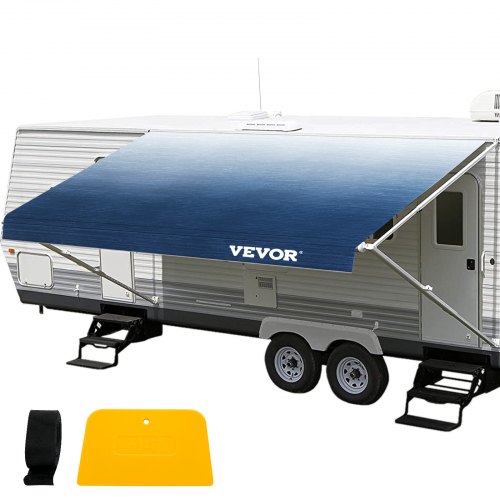 foto del prodotto mophorn vevor tendalino per camper, tessuto sostitutivo per tendalino da 18 piedi, tendalino sostitutivo in materiale vinilico da 15 once, parasole