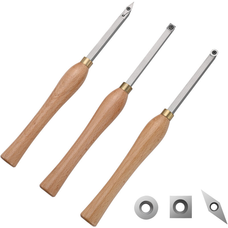 foto del prodotto mophorn vevor utensili per lavorazione del legno 3 scalpelli attrezzi per legno con custodia da lunghezza impugnatura 200 mm, set scalpelli 3 pezzi
