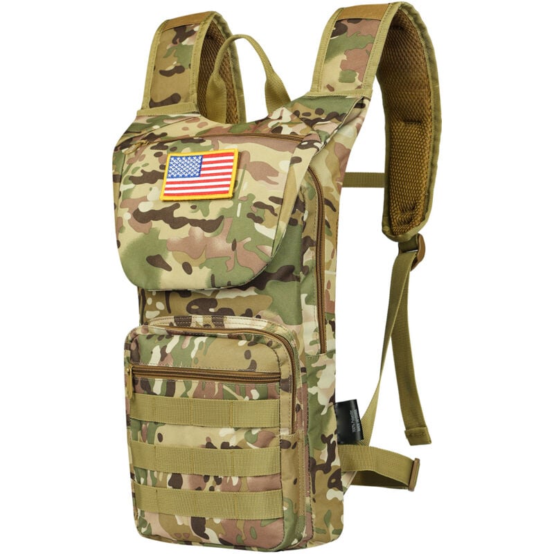 foto del prodotto mophorn zaino idrico , sacca idrica in tpu da 3 litri, zaino tattico molle da trekking con spazio per uomini e donne, zaino hydro daypack per