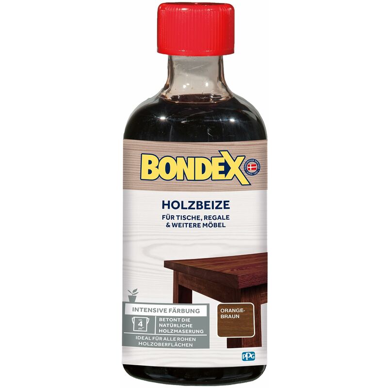 foto del prodotto mordente per legno all interno non trattato, noce arancio, 0.25 kg bondex
