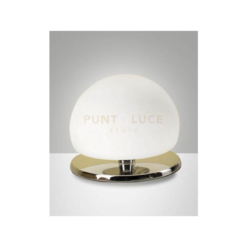 foto del prodotto morgana lampada da tavolo attacco g9 lampadina inclusa colore cromo dimmerbile d.15cm