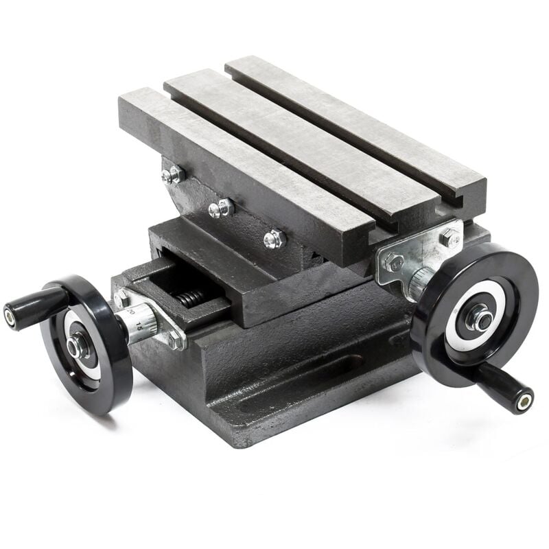 foto del prodotto morsa a croce a 2 assi tavola di fresatura superficie di foratura 170 x 85 mm banco da lavoro utensile da officina 160000328