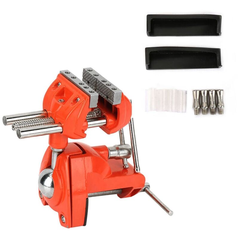 foto del prodotto morsa a morsetto rotante , mini morsa da tavolo regolabile a 360 , larghezza delle ganasce di 70 mm, morsa da tavolo per banco da lavoro, lavorazione
