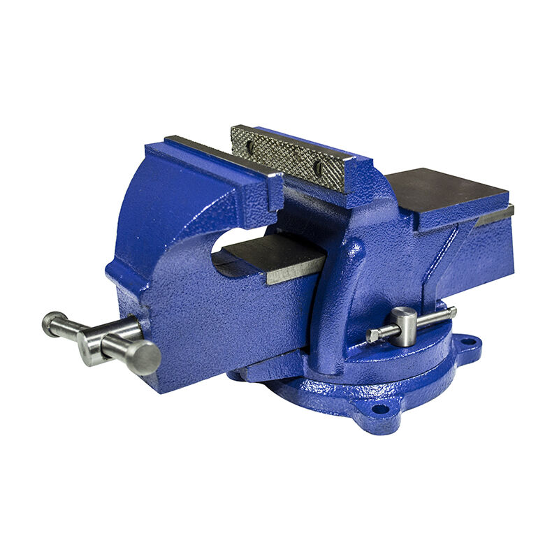 foto del prodotto morsa da banco sogi mb 100 con base girevole in ghisa e acciaio ganascia 100 mm apertura 120 mm, larghezza ganascia 100 mm