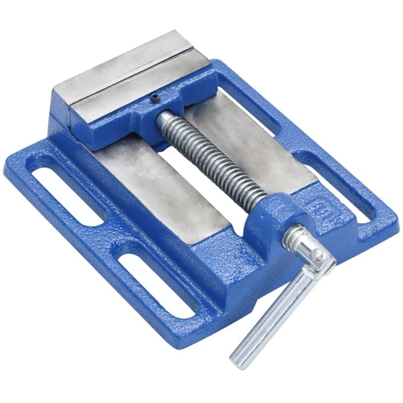 foto del prodotto morsa per trapano blu 76 mm in ghisa vidaxl