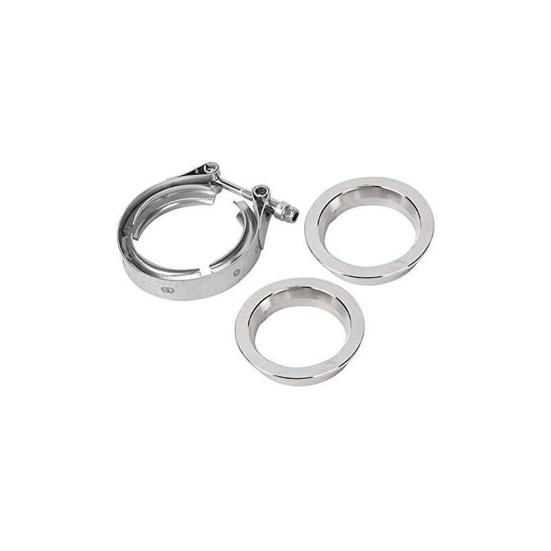 foto del prodotto morsetti a v morsetto a v in acciaio inossidabile con flangia di ricambio per tubi di scarico automatici, turbo, wastegate, valvole di scarico,
