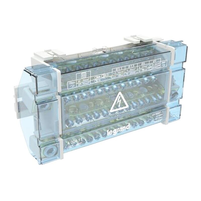 foto del prodotto morsettiera modulare bticino 160a 4 poli 15 fori 10 moduli 400411