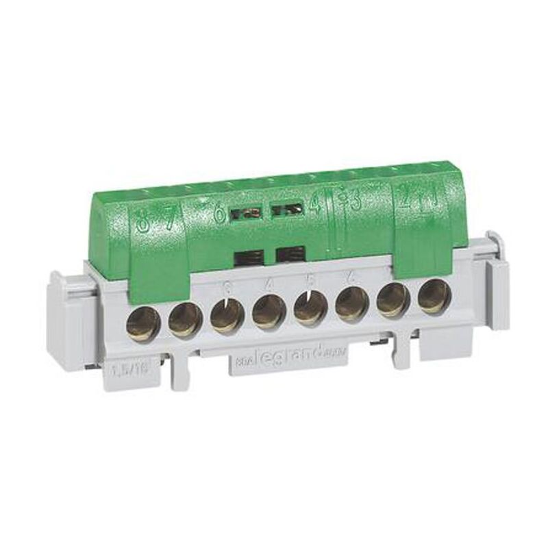 foto del prodotto morsettiere ip 2x terra bticino verde 8 fori 004832