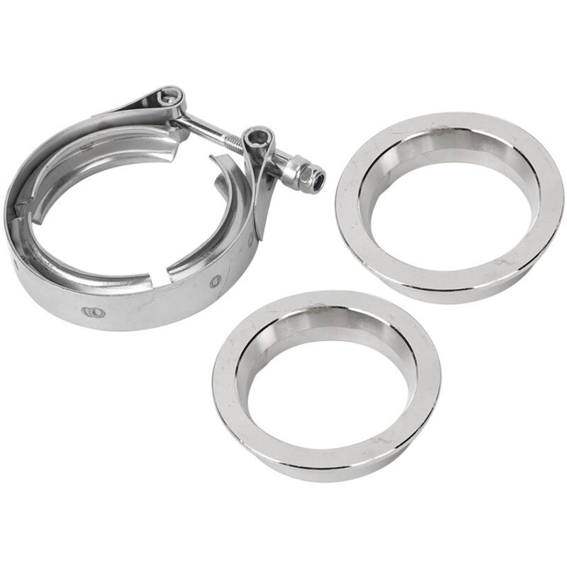 foto del prodotto morsetto a fascia a v in acciaio inossidabile con flangia per tubo di scarico automatico 2,0 pollici 51 mm eosnow