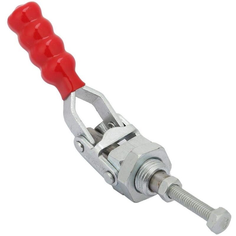 foto del prodotto morsetto a manovella a sgancio rapido push pull in ferro zincato da 10 mm. dispositivo di serraggio 100 kg