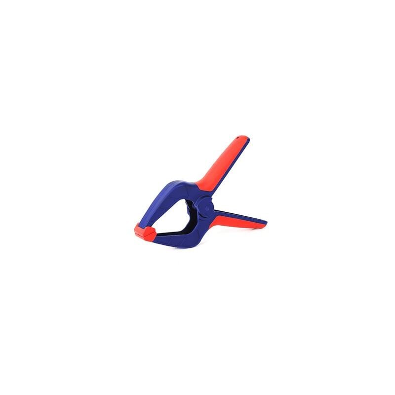 foto del prodotto morsetto a molla da 19mm con impugnatura ergonomica in nylon rinforzato nei colori blu e rosso