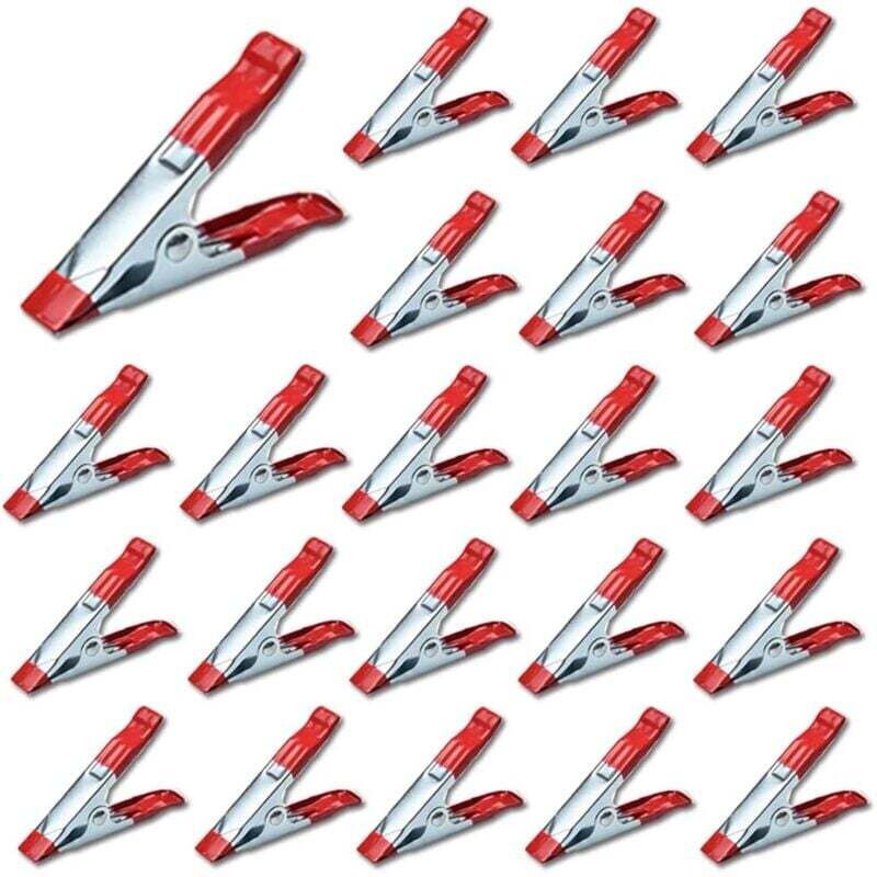 foto del prodotto morsetto a molla in metallo aiperq 25 pezzi morsetti a molla in metallo morsetto a molla morsetti a molla in metallo morsetti adesivi in metallo