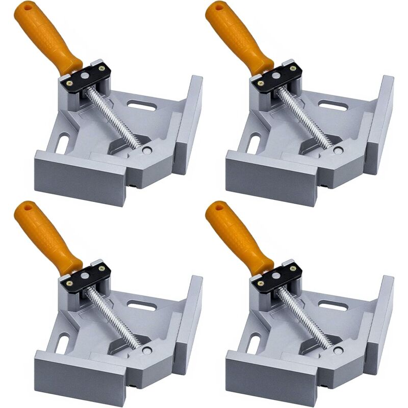 foto del prodotto morsetto angolare a 90 gradi, morsetto da carpentiere, morsetto girevole regolabile, morsetti angolari per utensili manuali per legno, metallo, vetro