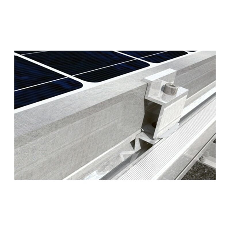 foto del prodotto morsetto centrale in alluminio per fotovoltaico con cornice fischer pmc 38 44