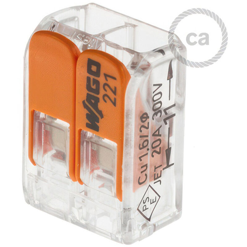 foto del prodotto morsetto creative-cables universale 2 ingressi trasparente - mor412