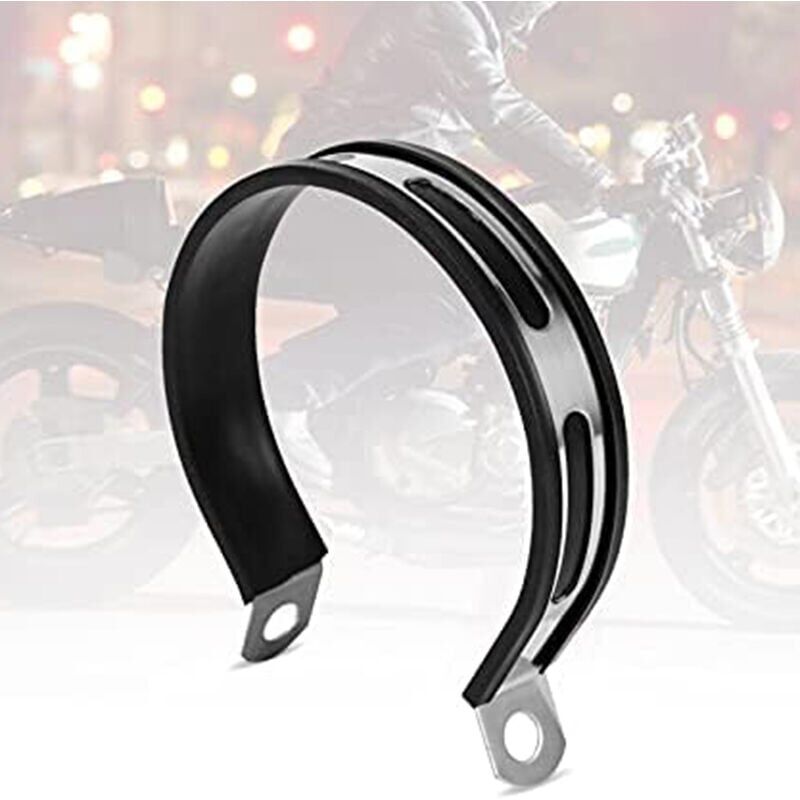foto del prodotto morsetto di scarico, supporto marmitta di scarico, supporto universale per tubo marmitta di scarico per motociclette morsetto di scarico per