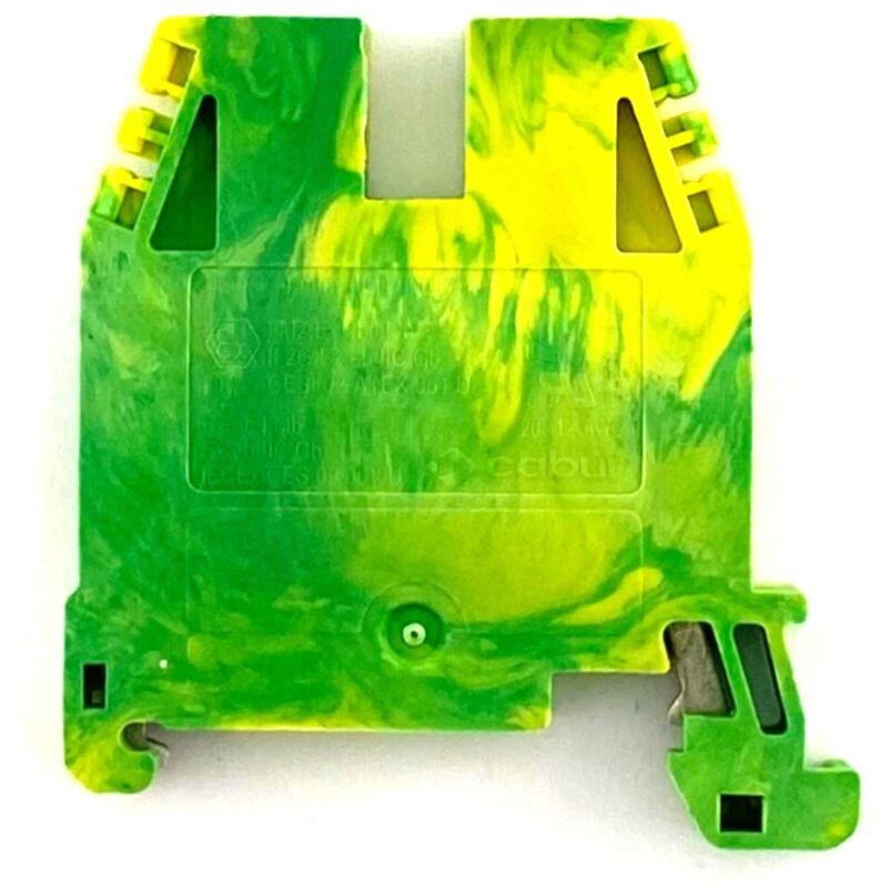 foto del prodotto morsetto di terra, 4mmq, giallo verde