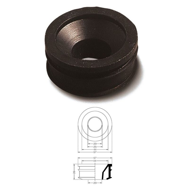 foto del prodotto morsetto gomma nera per curve teniche mm.53 tubi mm.25 32 219300gn