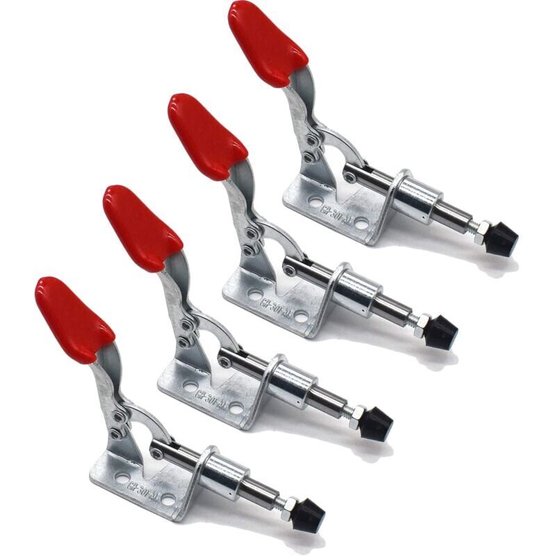 foto del prodotto morsetto orizzontale da 4 pezzi utensile manuale ad azione push pull morsetto a ginocchiera a sgancio rapido per funzionamento macchina