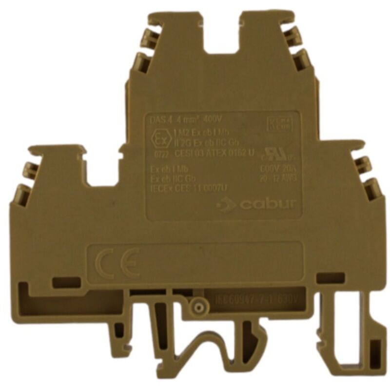 foto del prodotto morsetto passante a due piani cabur 4mmq beige ds100