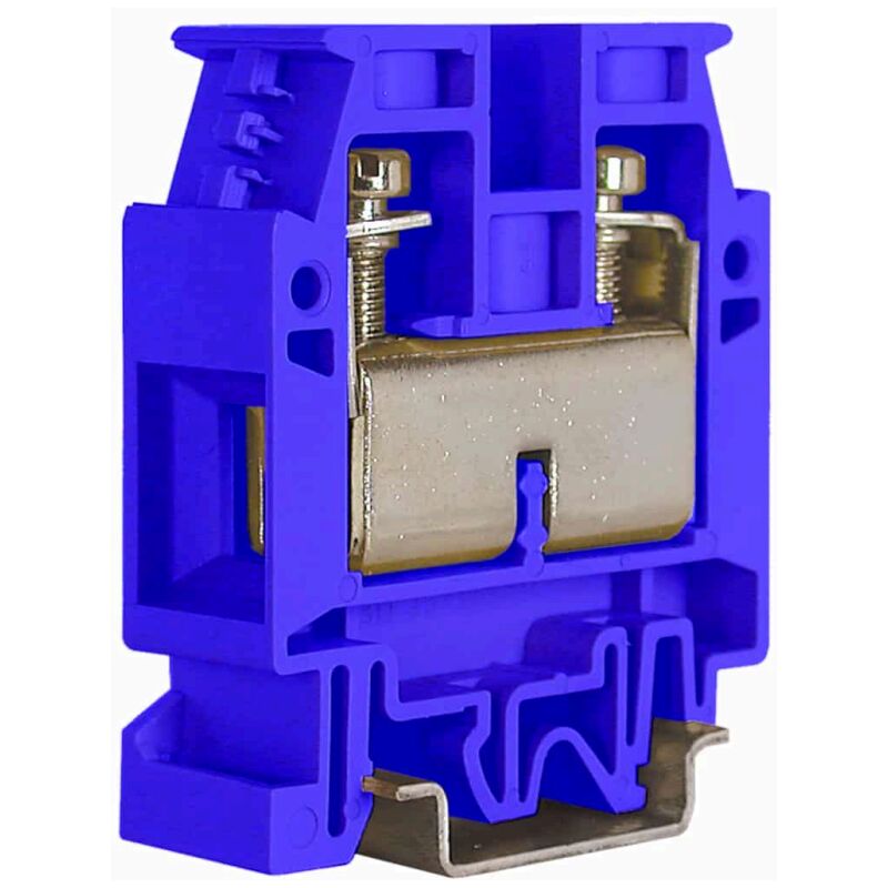 foto del prodotto morsetto passante standard cabur 35mmq blu cbx62