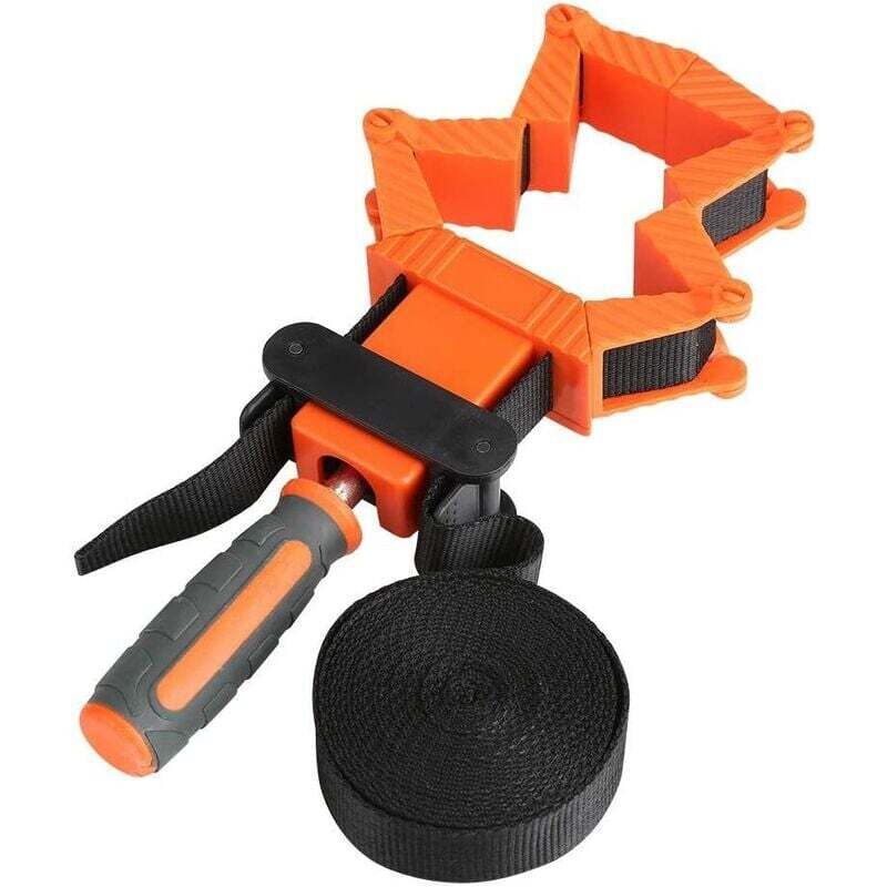 foto del prodotto morsetto per cinghia a cricchetto da 4 m, morsa per troncatura angolare, cornice per quadri, strumento per lavorazione del legno