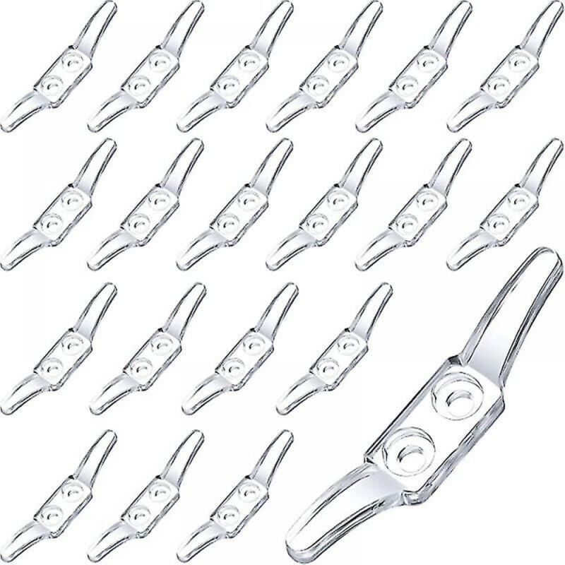 foto del prodotto morsetto per corda trasparente, avvolgitore per corda per tapparelle, morsetti per corda da parete, ganci in plastica per corde per tapparelle,
