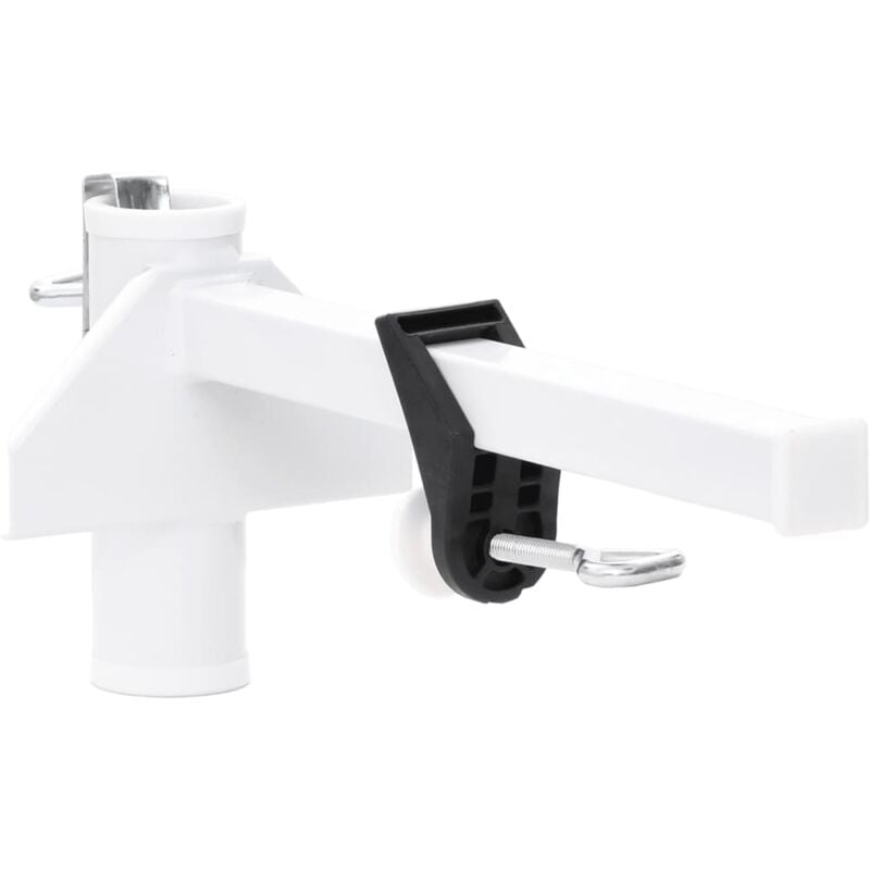 foto del prodotto morsetto per ombrellone da balcone bianco 38 mm in acciaio vidaxl