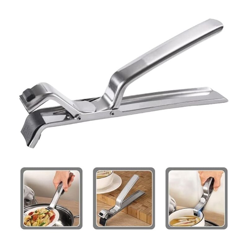 foto del prodotto morsetto per pentola, morsetto per fornello elettrico, morsetto per ciotola in acciaio inox, morsetto per fornello elettrico, adatto per forno a