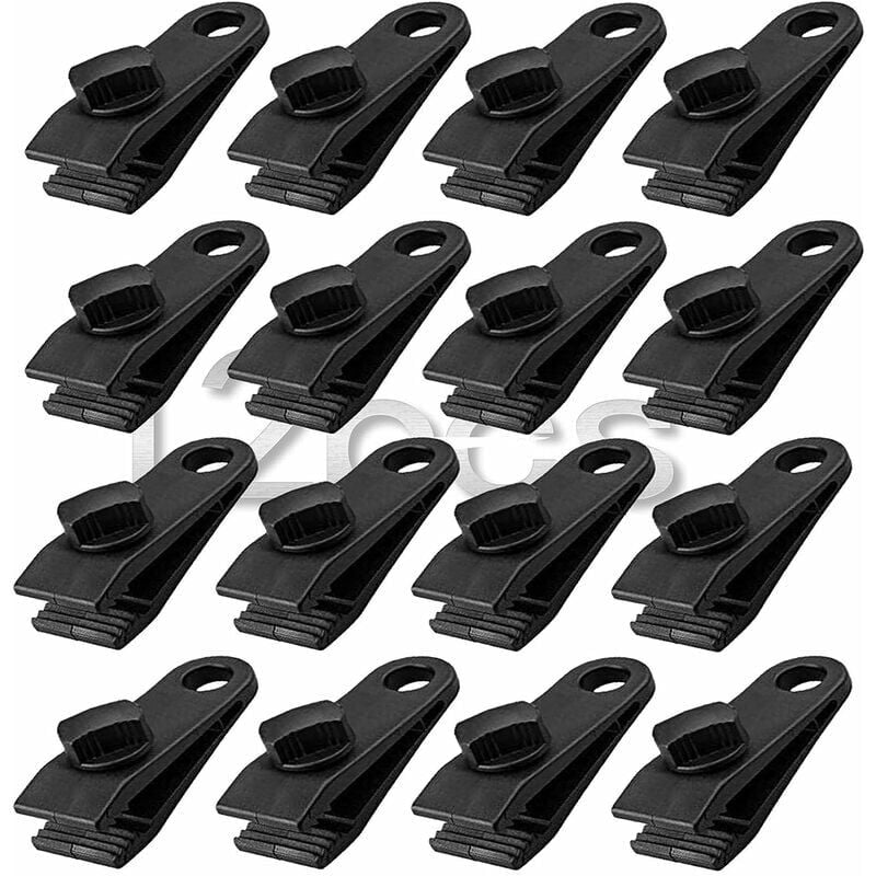foto del prodotto morsetto per telone da 12 pezzi, set di clip per telone resistente morsetto istantaneo per tenda da sole per tende, telone, roulotte, copertura