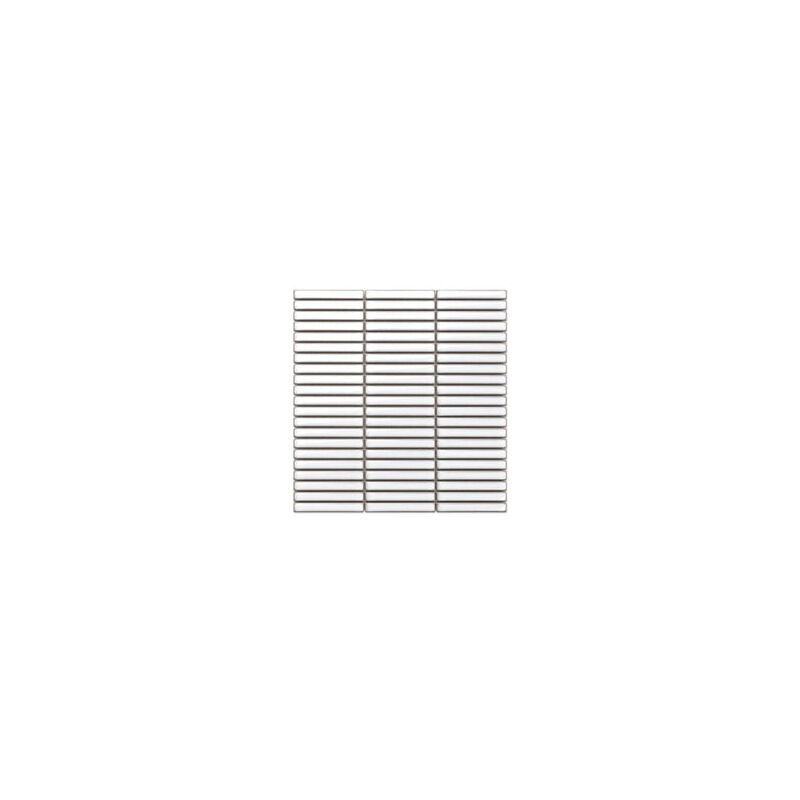 foto del prodotto mosaico in ceramica su rete per bagno o cucina 28.2cm x 29cm white piano