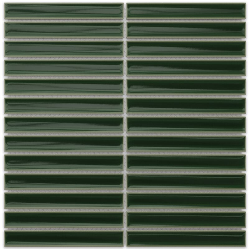 foto del prodotto mosaico in ceramica su rete per bagno o cucina 29.6cm x 30cm emerald piano