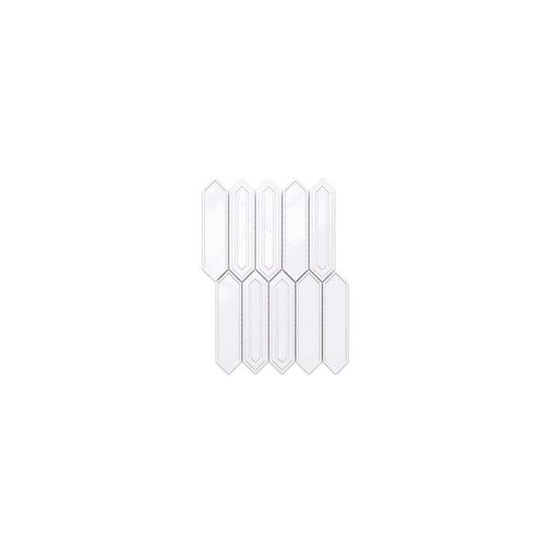 foto del prodotto mosaico in ceramica su rete per bagno o cucina 35cm x 25.5cm casablanca