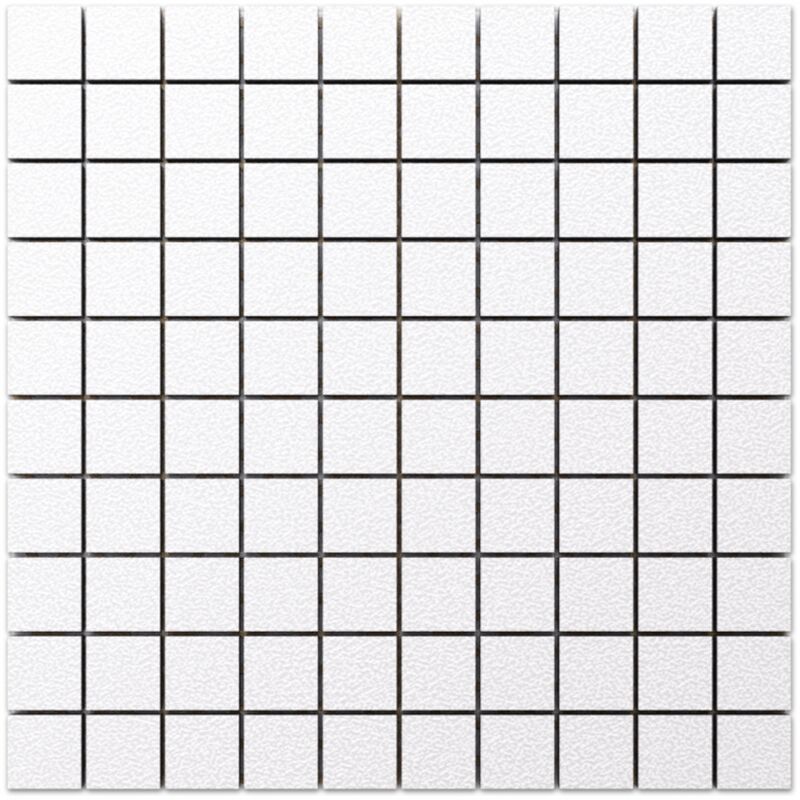 foto del prodotto mosaico in gres su rete per bagno o cucina 30 cm x 30 cm - white chalk