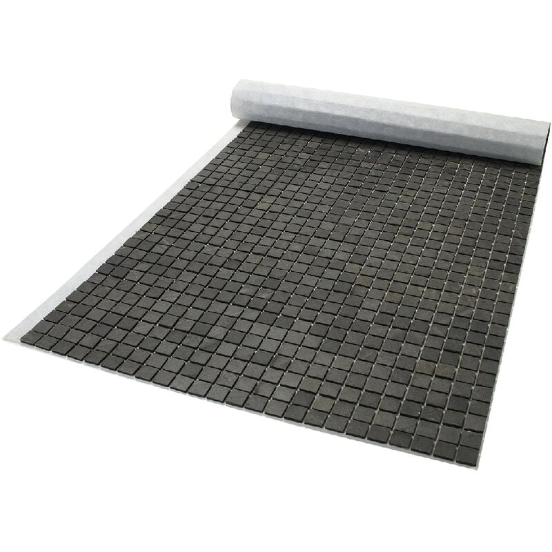 foto del prodotto mosaico in pietra naturale 100 x 50 cm piastrella 2,5 x 2,5 cm grafite nero