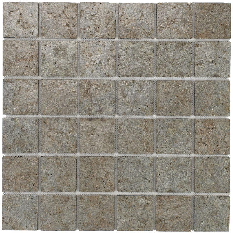 foto del prodotto mosaico in pietra naturale 30 x 30 cm piastrella 2,5 x 2,5 cm rame