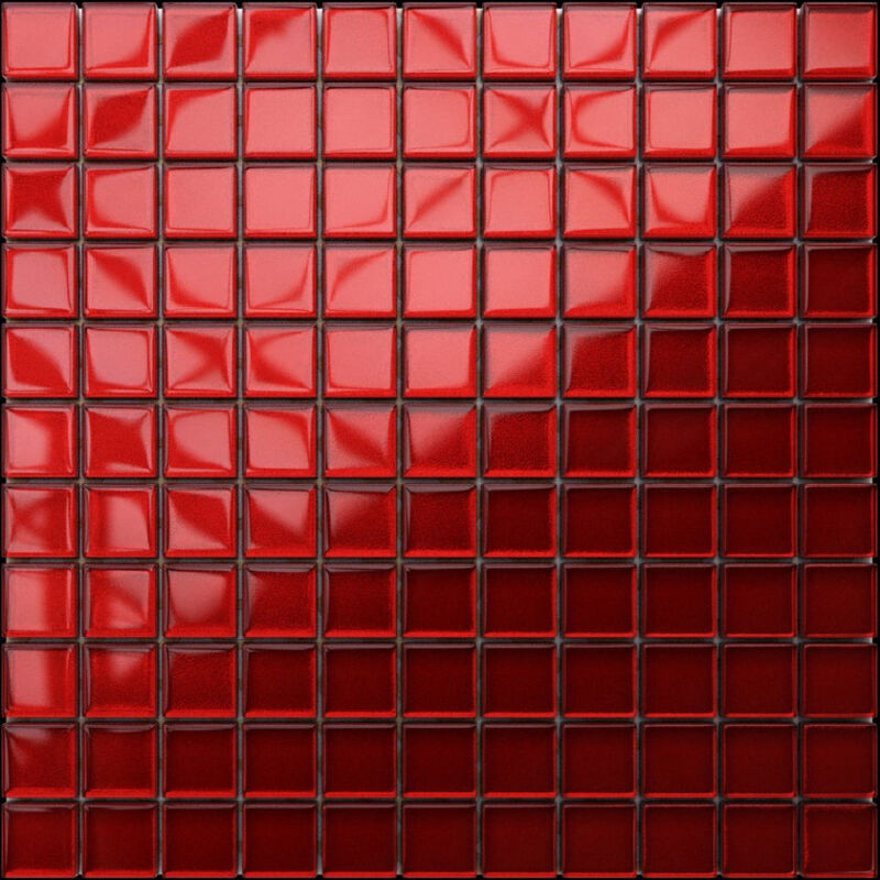 foto del prodotto mosaico in vetro su rete per bagno e cucina 30cm x 30cm bloody mary